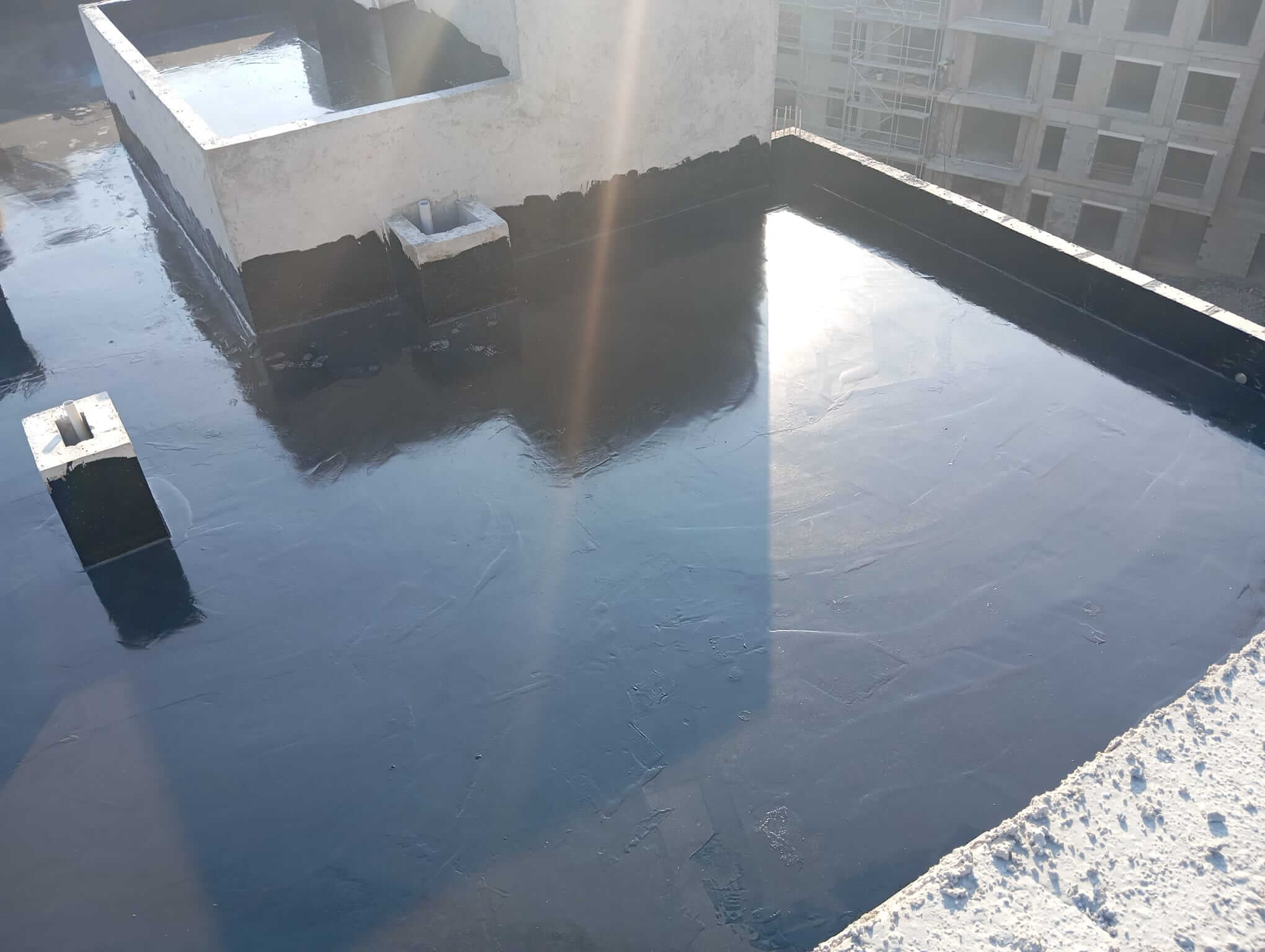 Çatı izolasyon projesi — bitümlü membran serimi